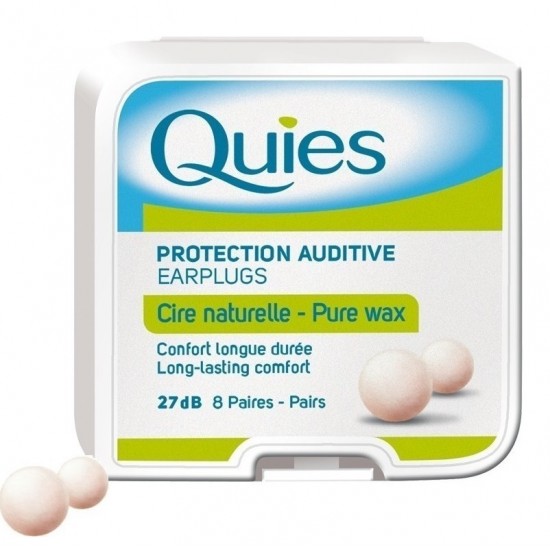 Quies Ear plugs Protection Auditive Cire Naturelle 8 pairs