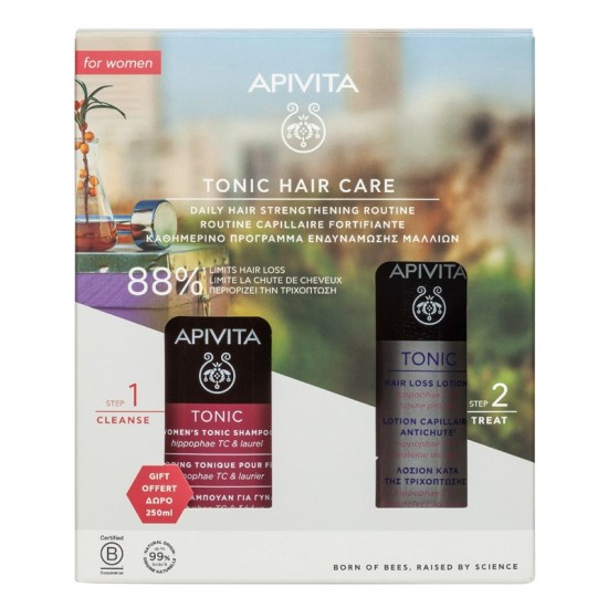 Apivita Tonic Hair Care for Women Tonic Hair Loss Lotion 150 ml + Gift Women's Tonic Shampoo 250 ml