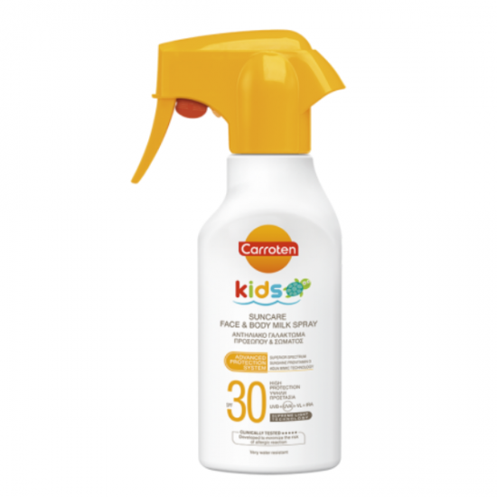 Lapte de protectie solara CARROTEN, Kids Suncare Face & Body Milk Spray SPF30 200ml