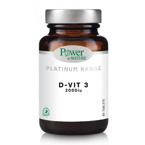 Power of Nature Platinum Range D-Vit3 2000 IU 60 tablets