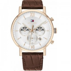 Tommy Hilfiger Evan Ceas Bărbătesc 44mm Cronograf Baterie cu Maro Curea din Piele Tommy Hilfiger Evan Ceas Bărbătesc 44mm Cronograf Baterie cu Maro Curea din Piele