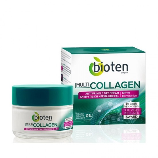 BIOTEN Multi-Collagen Anti wrinkle Day cream SPF10, IR & VL protection 50ml
