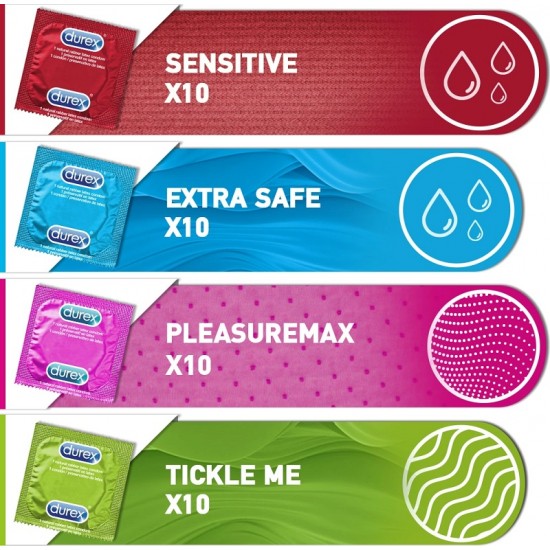 DUREX Surprise Me Premium Variety Pack 40 prezervative