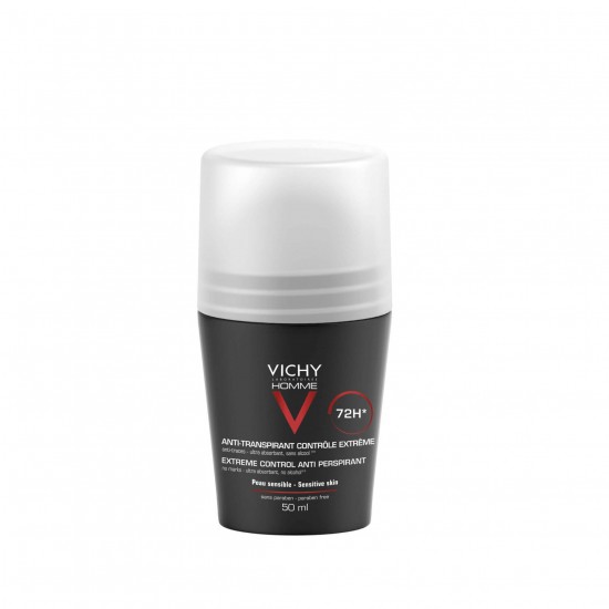 VICHY Homme Deodorant antiperspirant roll-on impotriva transpiratiei excessive 72h 50 ml