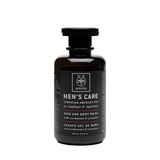 APIVITA Mens Care Hair & Body Wash with Cardamom & Propolis 250ml