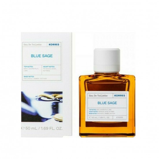 KORRES Blue Sage Lime Fir Wood Eau de Toilette Ανδρικό Άρωμα 50ml