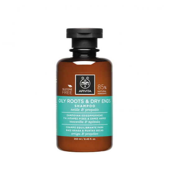 APIVITA Holistic Hair Care Oily Roots & Dry Ends Shampoo with Nettle & Propolis 250ml