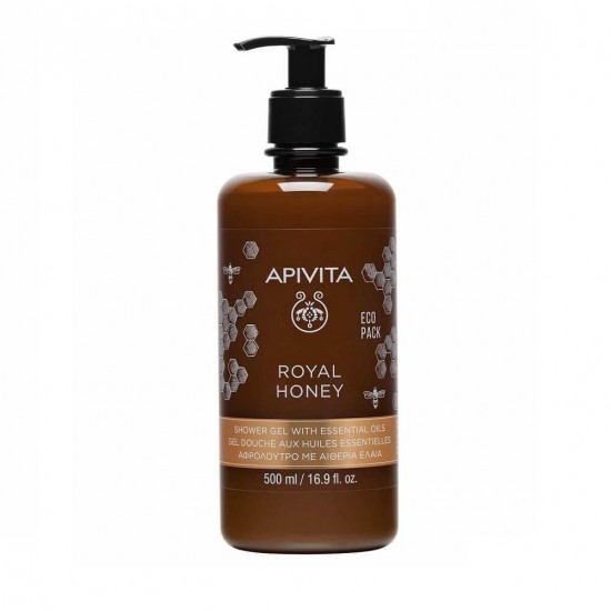 APIVITA Royal Honey Creamy Shower Gel with Essential Oils Eco Pack 500ml