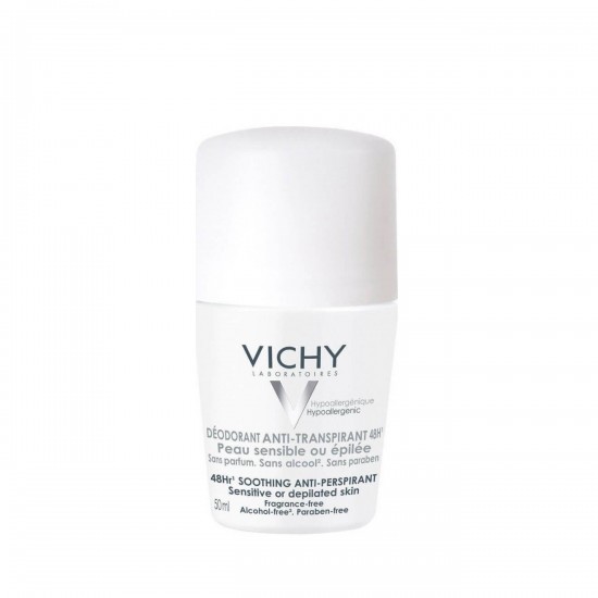 VICHY Deodorants Deodorant roll-on antiperspirant pentru piele sensibilă, eficacitate 48h 50ml