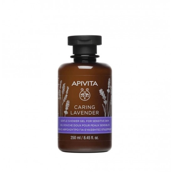 Gel de dus Apivita, Caring Lavender, Sensitive skin, 250 ml