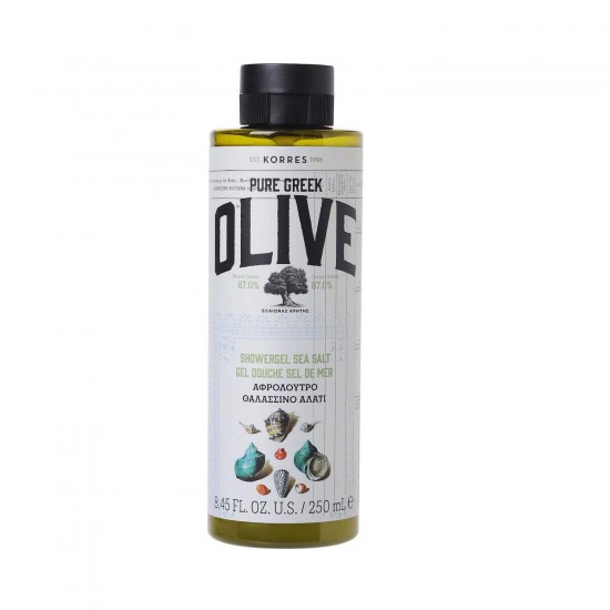 Gel de dus KORRES, Pure greek olive, Sea Salt,  250 ml