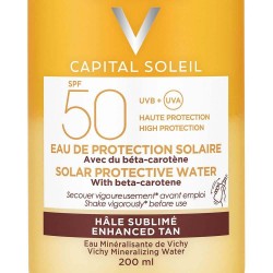 VICHY Capital Soleil Solar Protective Water SPF50 Enhanced Tan with beta-carotene 200ml VICHY Capital Soleil Solar Protective Water SPF50 Enhanced Tan with beta-carotene 200ml