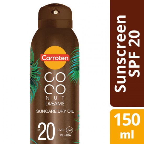 CARROTEN Coconut Dreams Ulei uscat de ingrijire solara cu efect de racire instantanee SPF20 150ml