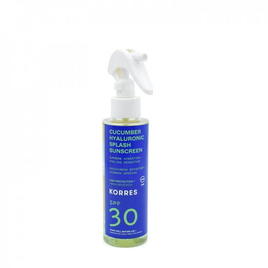 Spray de protectie solara, KORRES Cucumber & Hyaluronic Splash, SPF30 150 ml