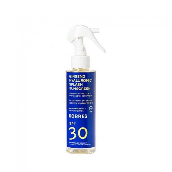 Spray de protectie solara, KORRES, Ginseng Hyaluronic Splash, SPF30, 150ml