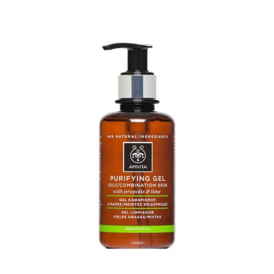 APIVITA Cleansing Propolis & Lime Gel Cleanser for Oily-Combination Skin 200ml