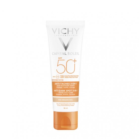 VICHY Capital Ideal Soleil SPF50+ Cream 3-in-1 Tinted Anti Dark Spots Daily Care 50ml