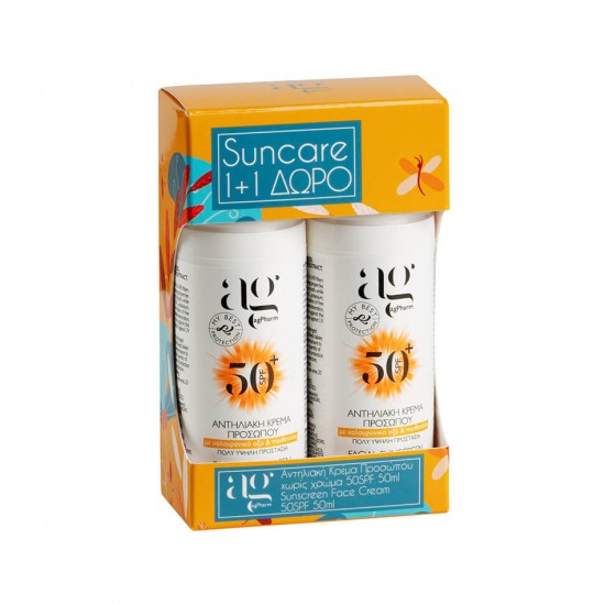 AG PHARM Sunscreen Face Cream SPF50+ Without Color 1 + 1 Gift 50ml