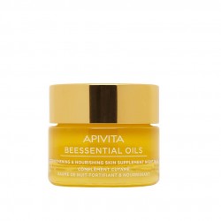 APIVITA Balsam de noapte cu uleiuri esențiale de Bee, supliment nutritiv pentru piele, 15 ml  APIVITA Balsam de noapte cu uleiuri esențiale de Bee, supliment nutritiv pentru piele, 15 ml
