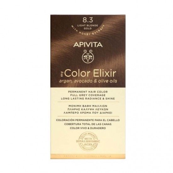 APIVITA My Color Elixir Vopsea de păr nr. 8.3 Aur blond deschis