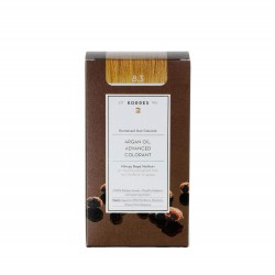 Vopsea de păr permanentă cu ulei de argan KORRES - Blond deschis miere 8.3 Vopsea de păr permanentă cu ulei de argan KORRES - Blond deschis miere 8.3