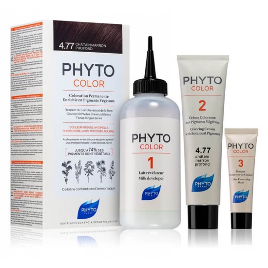 PHYTO Phytocolor Coloration Permanente 4.77 Intense Chestnut Brown 50ml