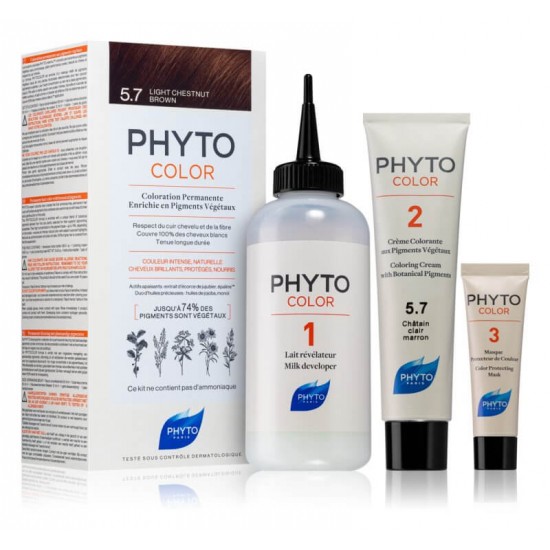 PHYTO Phytocolor Coloration Permanente 5.7 Light Chestnut Brown 50ml