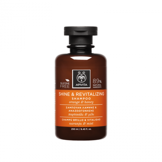 APIVITA Holistic Hair Care Shine & Revitalizing Shampoo with Orange & Honey 250ml