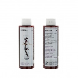 Șampon KORRES cu migdale și semințe de in pentru păr uscat și deteriorat 2x250ml Șampon KORRES cu migdale și semințe de in pentru păr uscat și deteriorat 2x250ml