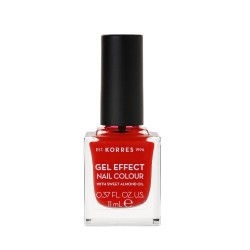 KORRES Lac de unghii cu efect de gel nr. 48 Roșu coral 11ml KORRES Lac de unghii cu efect de gel nr. 48 Roșu coral 11ml