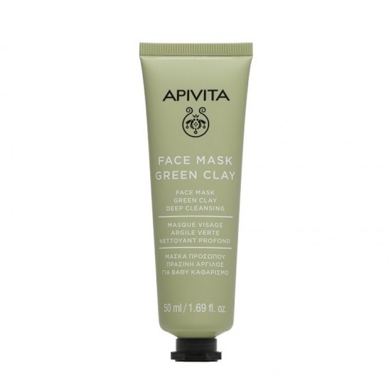 APIVITA Face Mask With Green Clay masca pentru curatare profunda 50ml