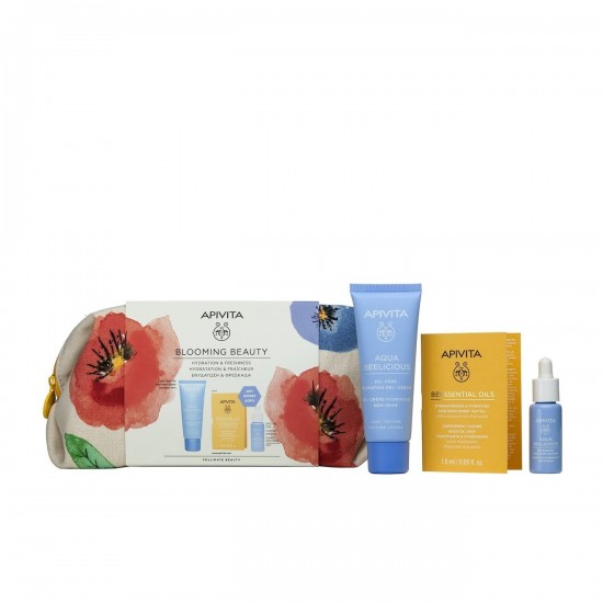 APIVITA Blooming Beauty Set Aqua Beelicious Hydrating Gel-Cream Light Texture 40ml & Booster 10ml & Beesential Oil 1.6ml