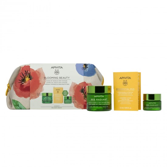 APIVITA Blooming Beauty Bee Radiant Face Cream Rich Texture with Gift night cream 15ml and Beessential Oils 1.6ml