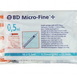 BD Micro-fine 0,5ml Insulin Syringe and needle 29G 0,33x12,7mm 100 pcs BD Micro-fine 0,5ml Insulin Syringe and needle 29G 0,33x12,7mm 100 pcs