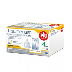 Ace de unică folosință PIC Solution Insupen 32G x4mm 100 buc Ace de unică folosință PIC Solution Insupen 32G x4mm 100 buc