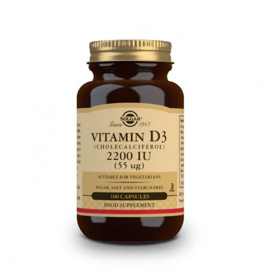 Solgar Vitamina D3 2200 UI (Colecalciferol) 55 µg 5100 Capsule