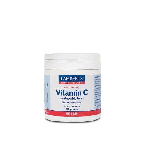 Lamberts Vitamina C sub formă de acid ascorbic, pulbere solubilă  250gr