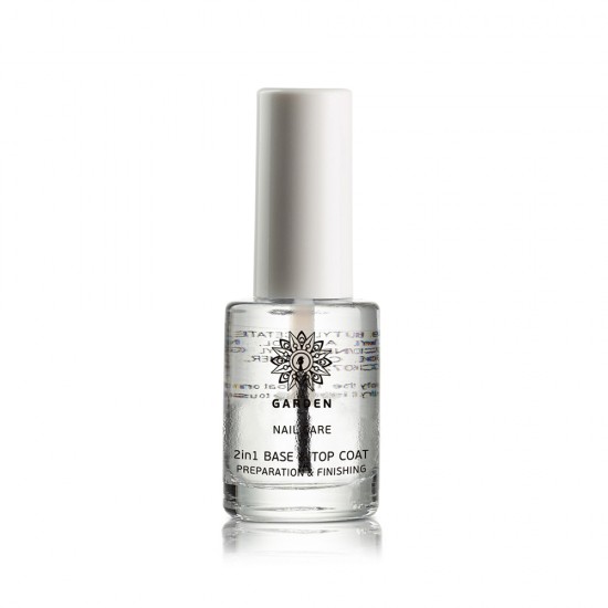GARDEN Nail Care 2 in 1 Base and Top Coat Preparation & Finishing 10ml