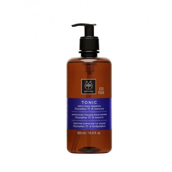 APIVITA Holistic Hair Care Men's Tonic Shampoo with Hippophae TC & Rosemary Eco Pack 500ml