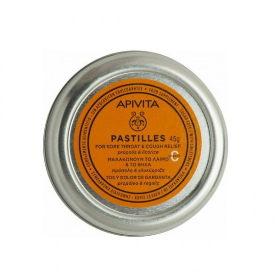 APIVITA Pastilles for Coughing and Sore Throat with Liquorice & Propolis 45g