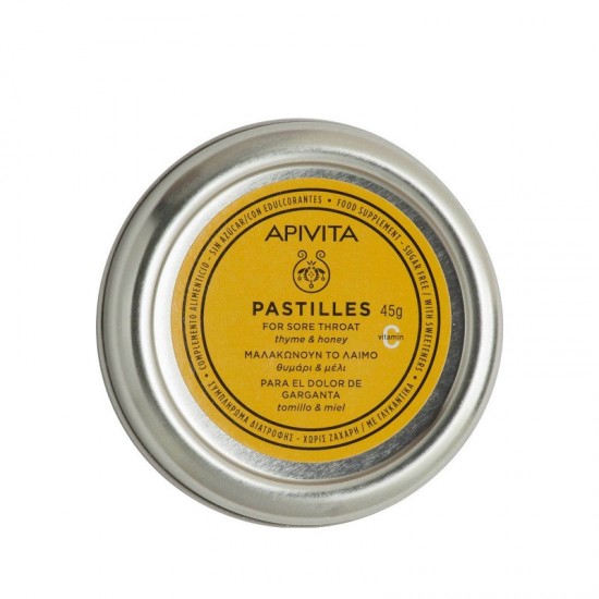 APIVITA Pastilles for Sore Throat with Honey & Thyme 45g