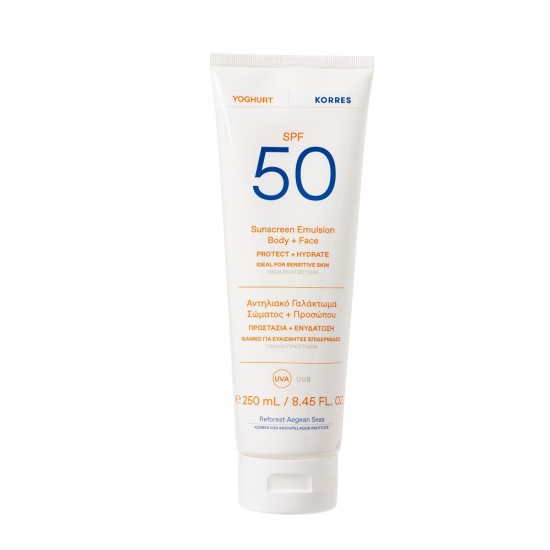 KORRES Yoghurt Sunscreen Emulsion Body & Face SPF50 250ml
