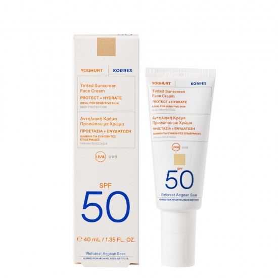 KORRES Yoghurt Tinted Sunscreen Face Cream SPF50 40ml
