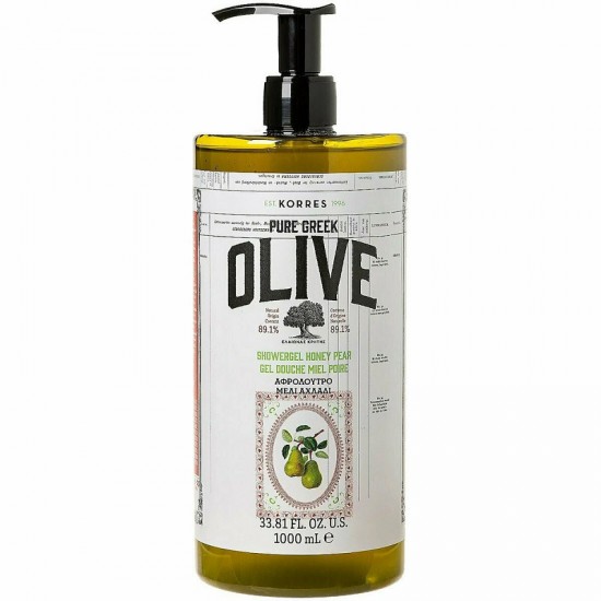 Korres Pure Greek Olive Shower Gel Honey Pear 1000 ml