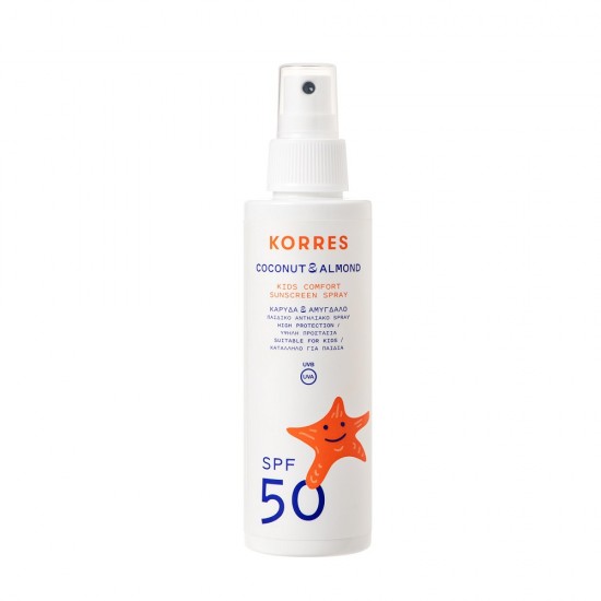 Spray de protectie solara KORRES, Coconut Almond Kids SPF50, 150 ml
