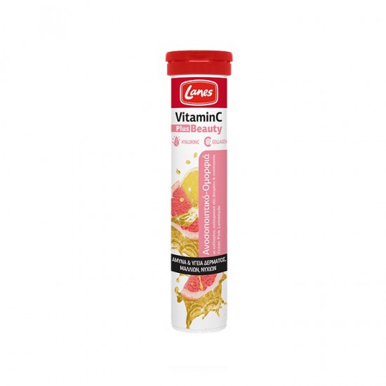 LANES Vitamina C Plus Beauty cu aroma de limonada roz 20 eff tablet