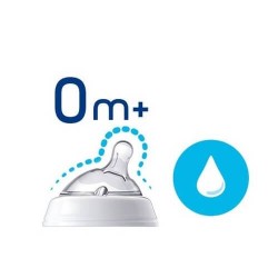 CHICCO Natural Feeling Plastic Bottle Silicone Blue 0m+ (80811-21) 150ml CHICCO Natural Feeling Plastic Bottle Silicone Blue 0m+ (80811-21) 150ml