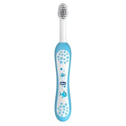 Periuță de dinți CHICCO Albastră 6 luni+ Periuță de dinți CHICCO Albastră 6 luni+