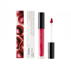 Ruj de buze Korres Morello Matte Lasting Lip Fluid 07 Vibrant Matte Culoare într-o singură mișcare 3,4 ml Ruj de buze Korres Morello Matte Lasting Lip Fluid 07 Vibrant Matte Culoare într-o singură mișcare 3,4 ml