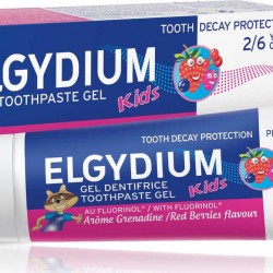 Elgydium Pastă de dinți gel cu fructe de pădure roșii pentru copii 1000 ppm 50 ml Elgydium Pastă de dinți gel cu fructe de pădure roșii pentru copii 1000 ppm 50 ml